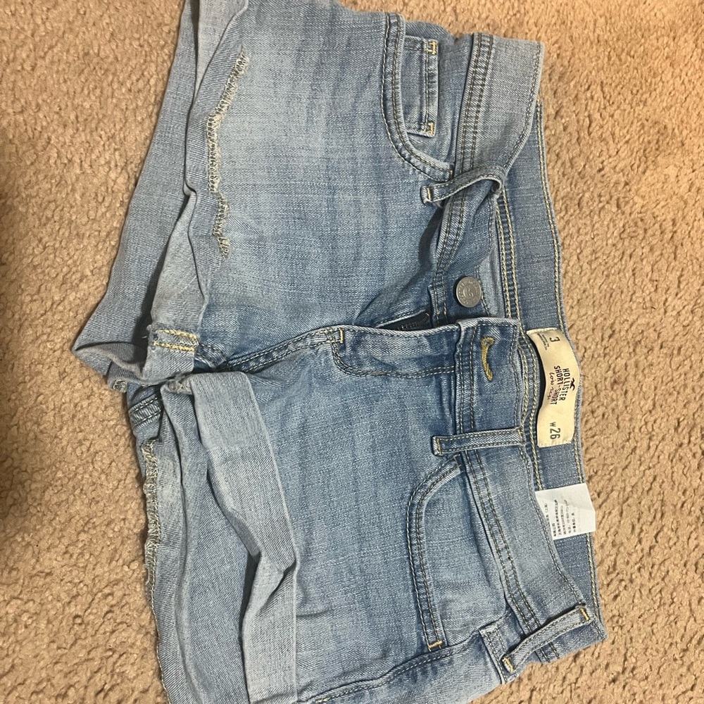 Hollister Blue Jean Shorts Distressed Cut-Off Style